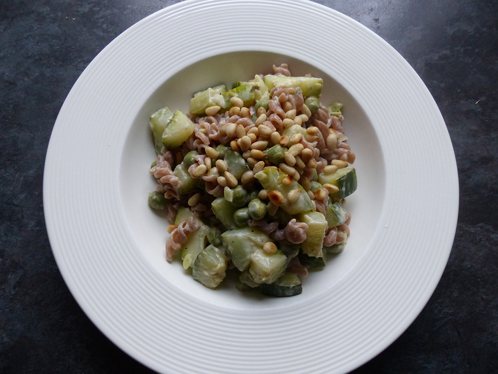 Gluten Free and Vegan Pasta with Courgettes