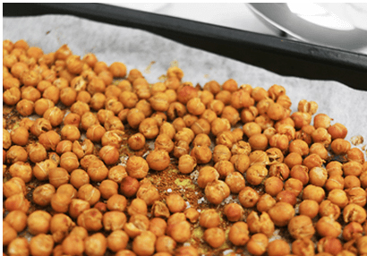 Dry-Roasted Curried Chickpeas